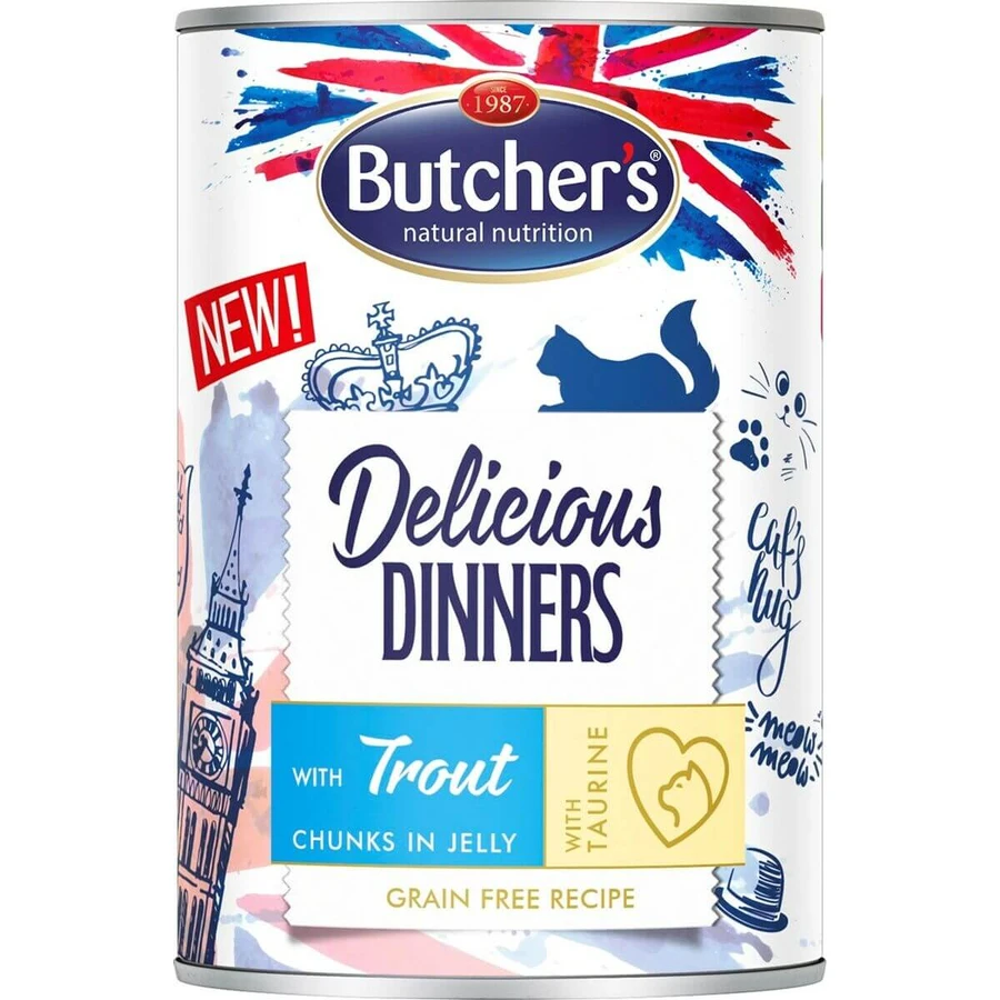 Mâncare pentru pisici Butcher's Delicious Dinners Pui 400 g