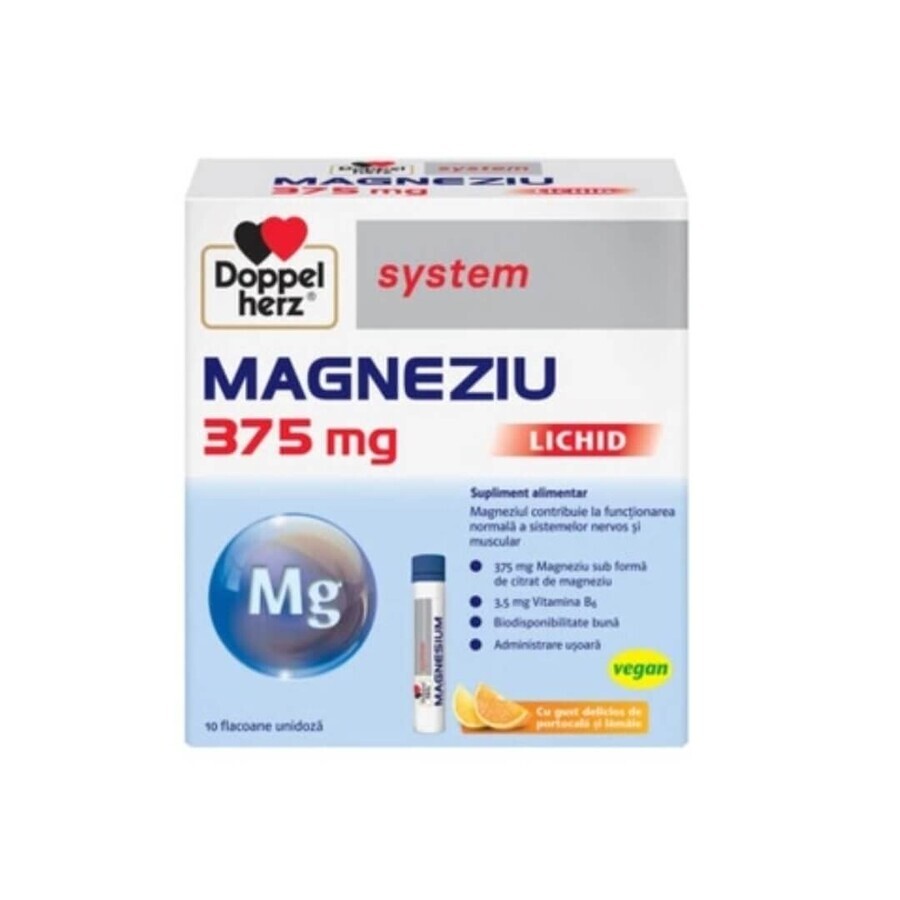 Magnesium 375 mg, 10 Einzeldosis-Fläschchen, Doppelherz (vegan) Bewertungen