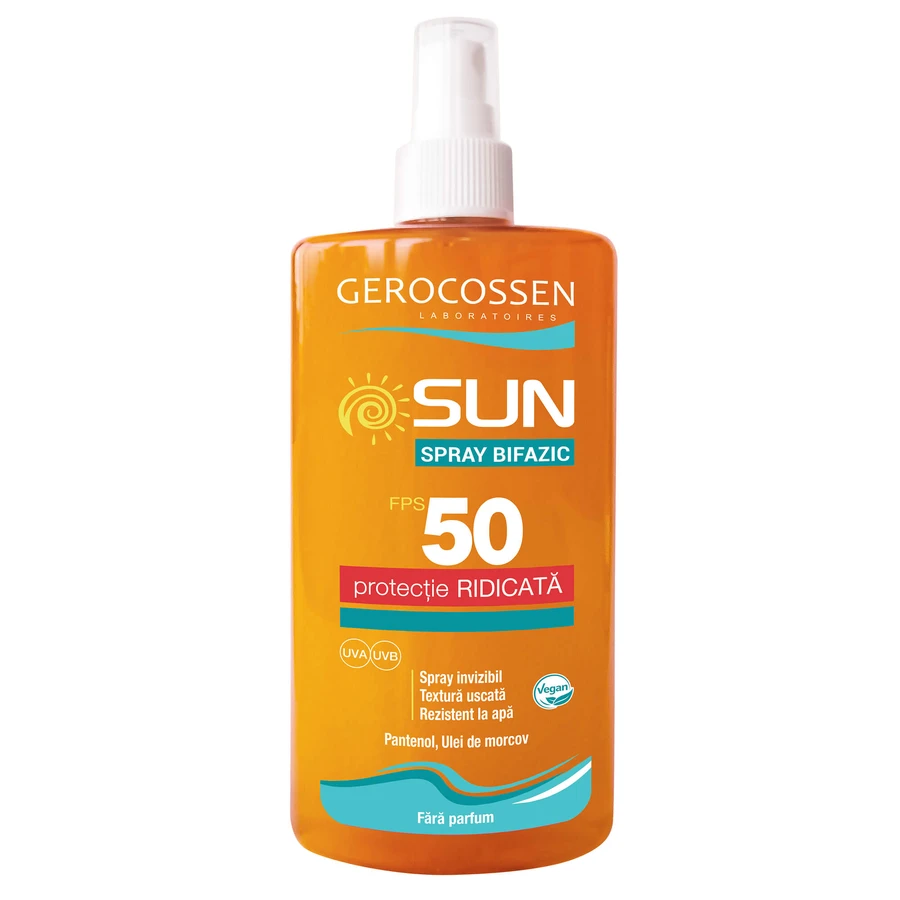 Dwufazowy spray przeciwsłoneczny SPF 50 Sun, 200 ml, Gerocossen: ceny i cechy