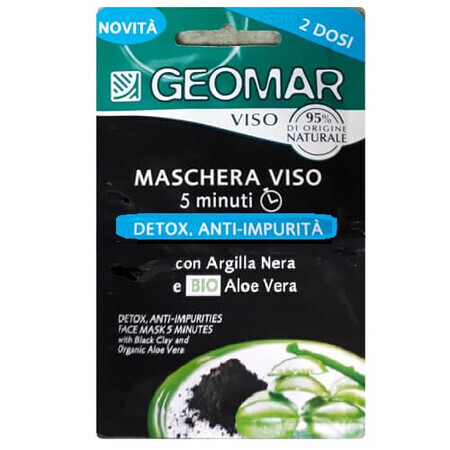 Mască de față detoxifiantă, 15 ml, Geomar