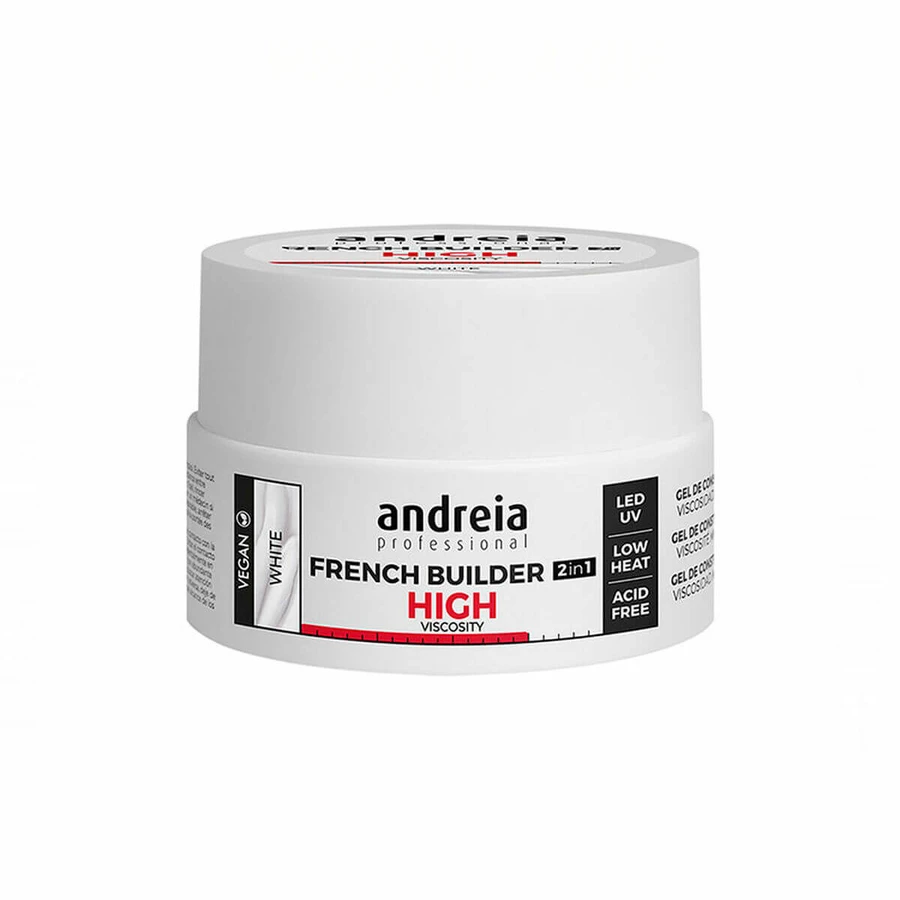 Lac de unghii gel Constructor francez cu vâscozitate ridicată Andreia 0BGFW22 Alb (22 g)