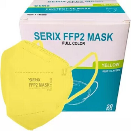 Masti de protectie FFP2, culoare galbena, 20 buc, Serix