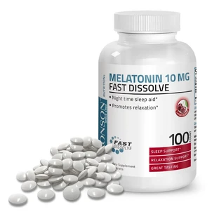 Mélatonine 10 mg arôme cerise, 100 comprimés, Bronson Laboratories
