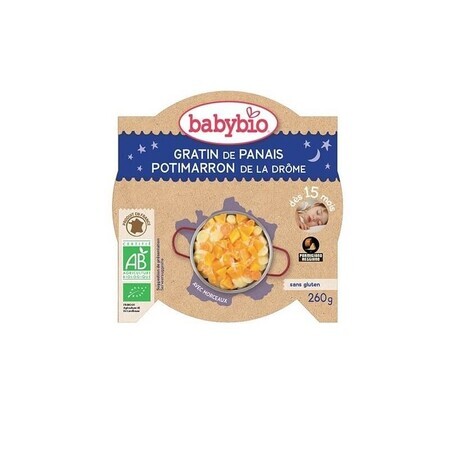 Meniu de pastarnac gratinat si Dovleac Drome, 260 gr, Babybio