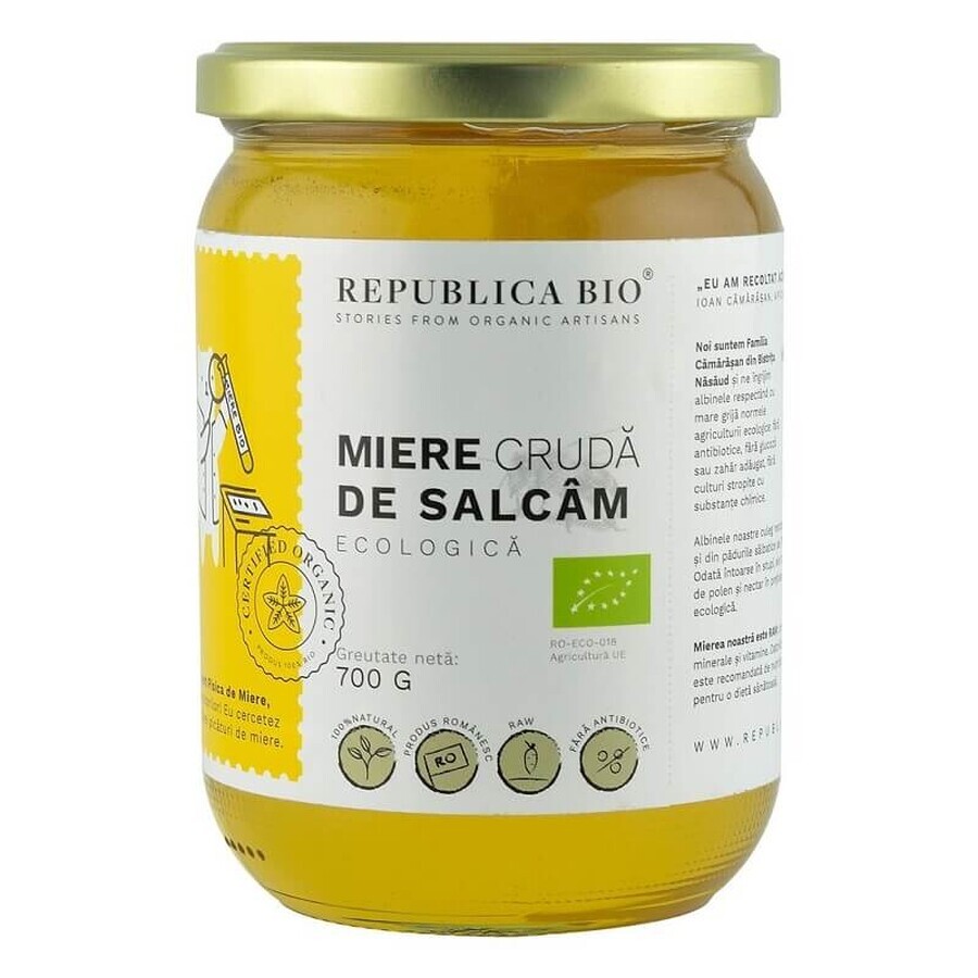 Miere crudă de Salcâm Eco, 700 gr, 29929, Republica Bio