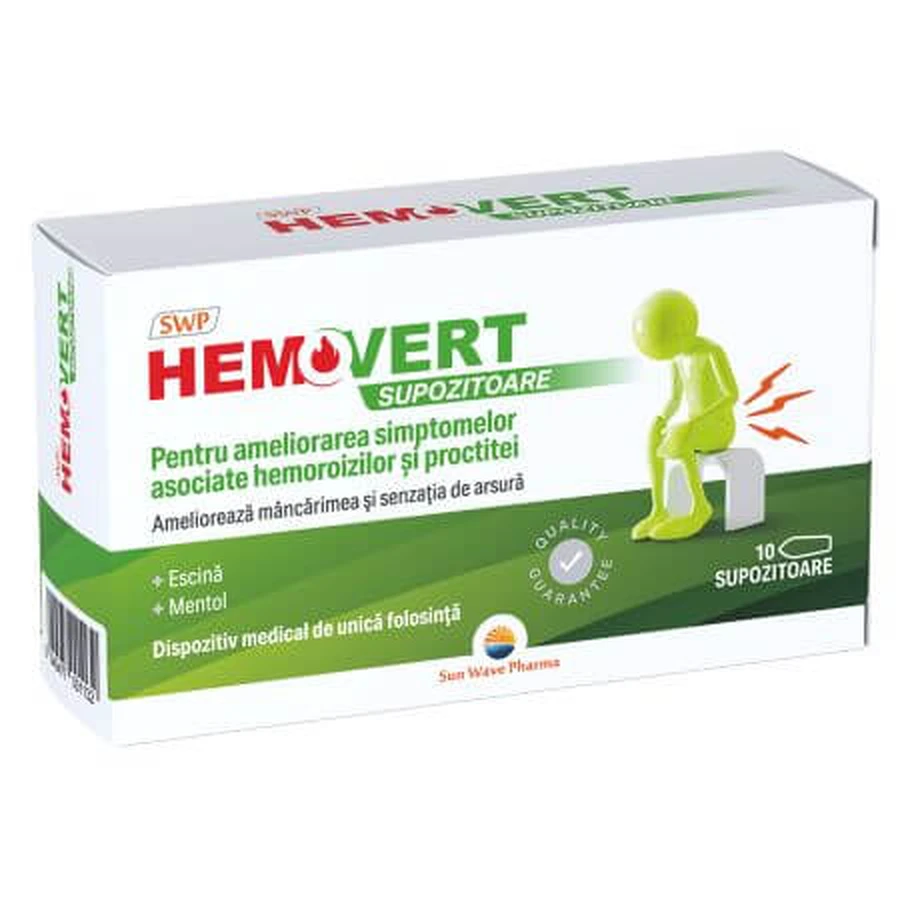 Hemovert Zäpfchen, 10 Stück, Sun Wave Pharma