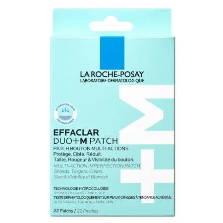 Unsichtbares und hauchdünnes Effaclar Duo +M Pflaster, 22 Stück, La Roche-Posay