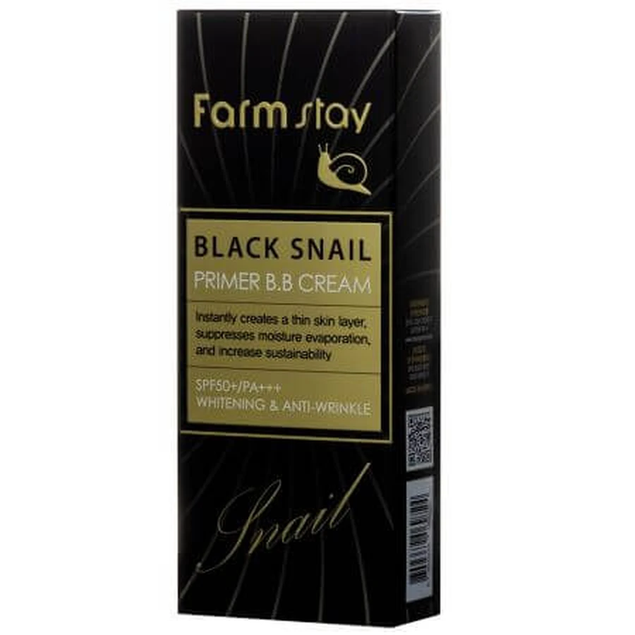 BB Cream with black snail extract and SPF 50 + PA +++ Black Snail, 50 g, Farmstay
