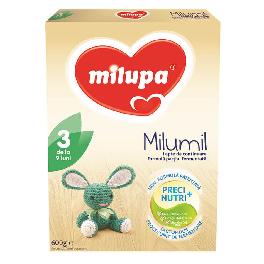 Milumil PreciNutri formulă lapte de continuare, +9 luni, 600 gr, Milupa