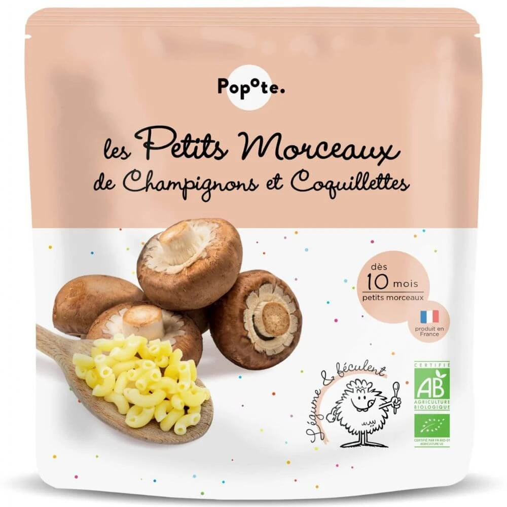 Bio-Pilz- und Nudelnahrung, 10 Monate+, 190 g, Popote