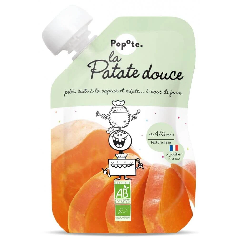 Bio-Kartoffelpüree mit 78% Süßkartoffeln, 4-6 Monate, 120 g, Popote