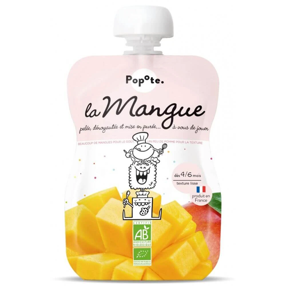 Bio-Mangopüree, 4-6 Monate, 120 g, Popote
