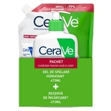 Feuchtigkeitsspendendes Waschgel 473 ml + Nachfüllpackung Feuchtigkeitsspendendes Waschgel 473 ml, CeraVe