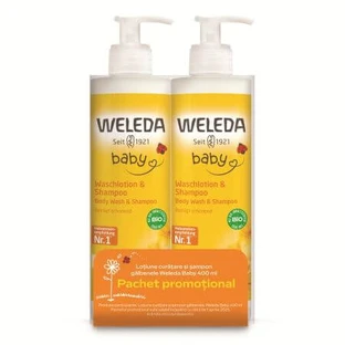 Lozione detergente e shampoo, 2 x 400 ml, Weleda