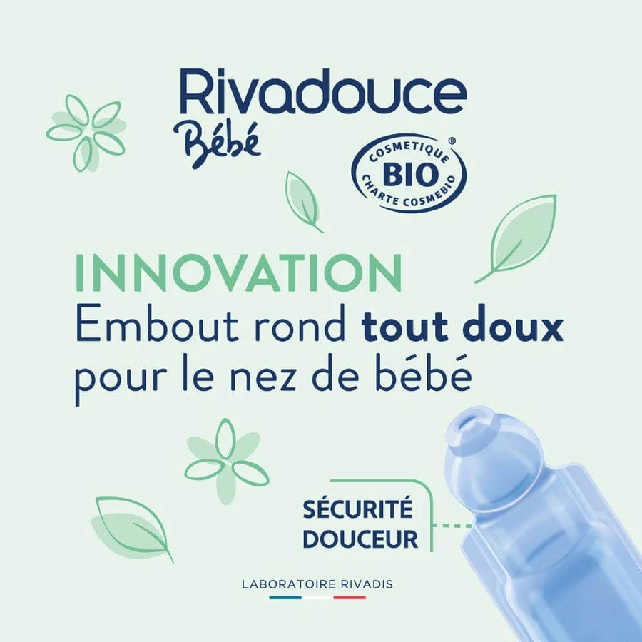 Rivadouce Physiologisches Serum Round Point Säuglinge, Kinder und Erwachsene 30 Monodosen 5 ml