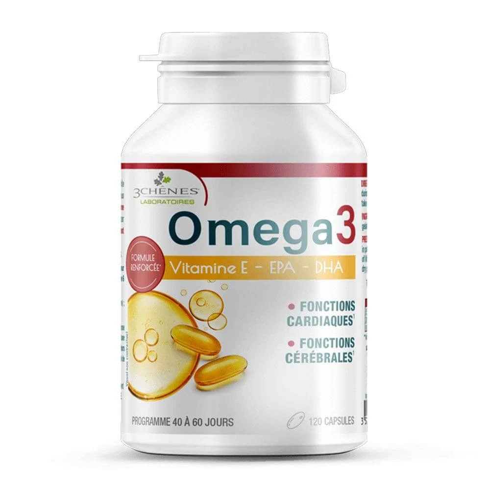 3 Chênes Omega 3 verbesserte Formel 120 Kapseln