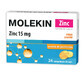 Molekin Zinc cu aroma de portocala fara zahar, 24 comprimate, Zdrovit