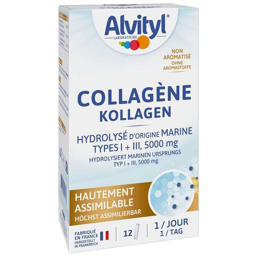 Alvityl Hydrolysiertes Meereskollagen 5000mg Typ I und III 12 Sticks