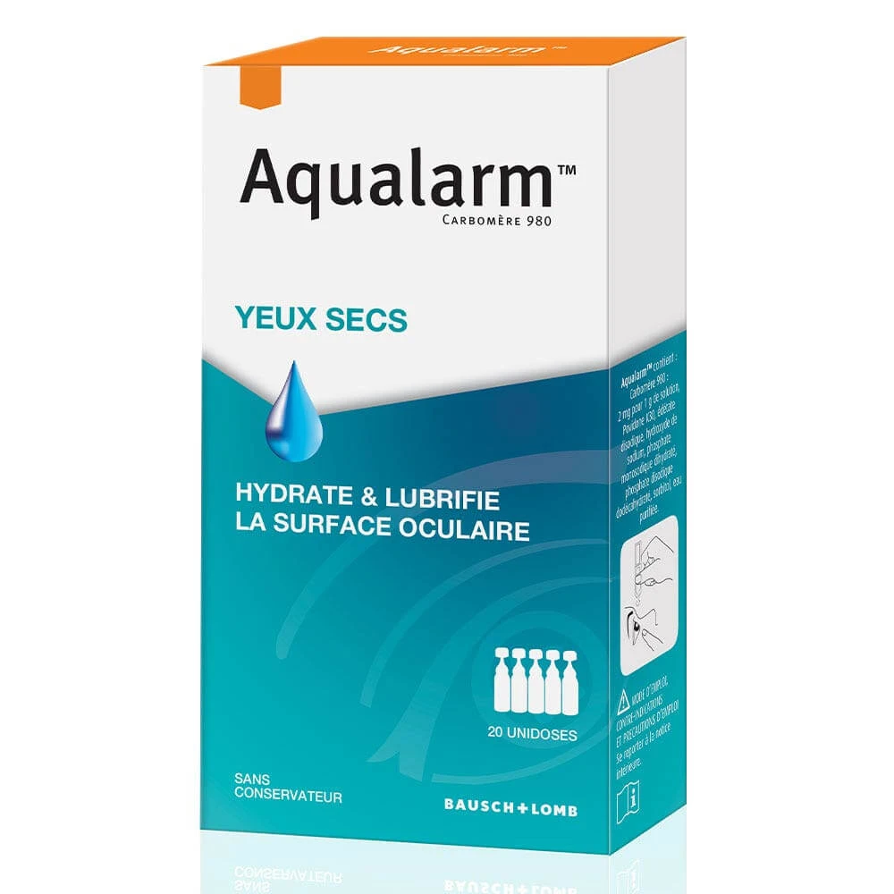 Bausch&Lomb Aqualarm Befeuchtendes Augenoberflächen-Gleitmittel 20 Monodosen