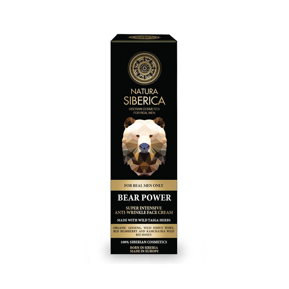 Natura Siberica Men Bear Power Anti-Falten-Gesichtscreme für Männer, 50ml