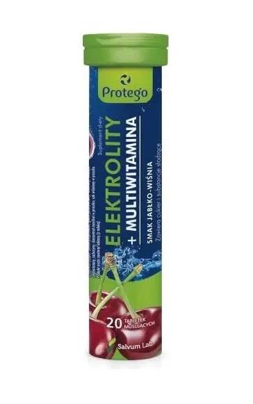 Protego Elektrolity + Multivitamin Apfel-Kirsch-Geschmack, 20 Brausetabletten