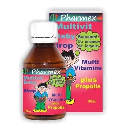 Multivit Baby, sirop cu aromă de lămâie, 100 ml, Pharmex