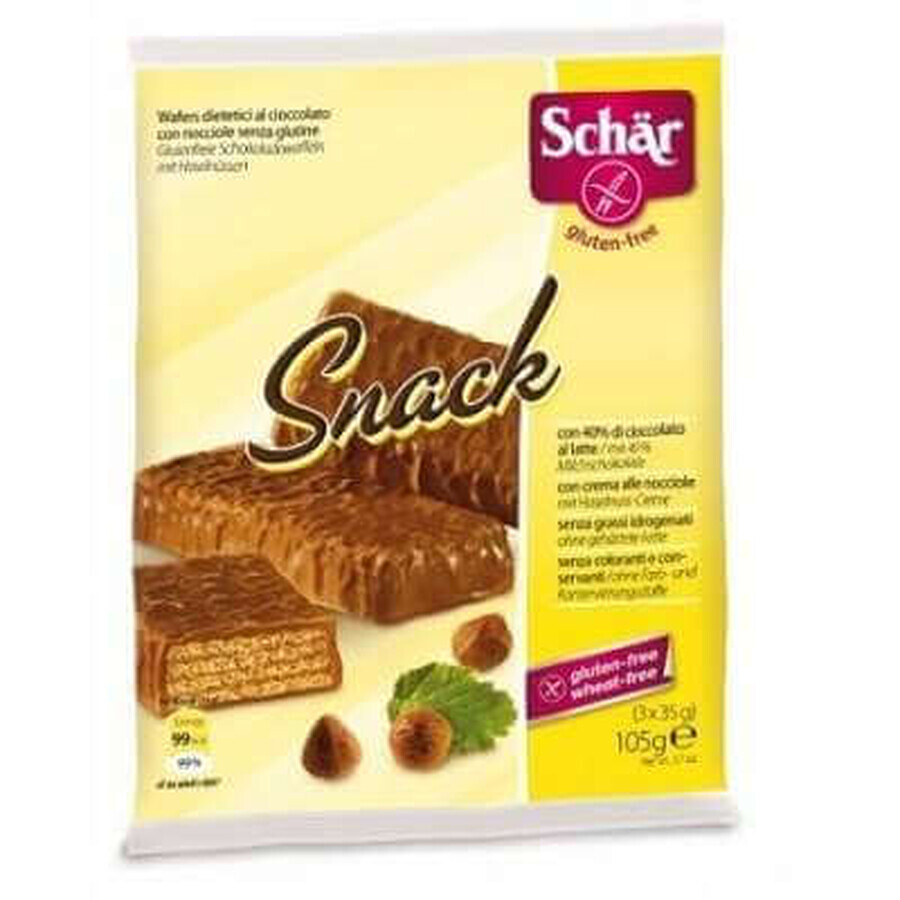 Schokoladenwaffeln Snack mit Haselnusscreme, 105g, Dr. Schar