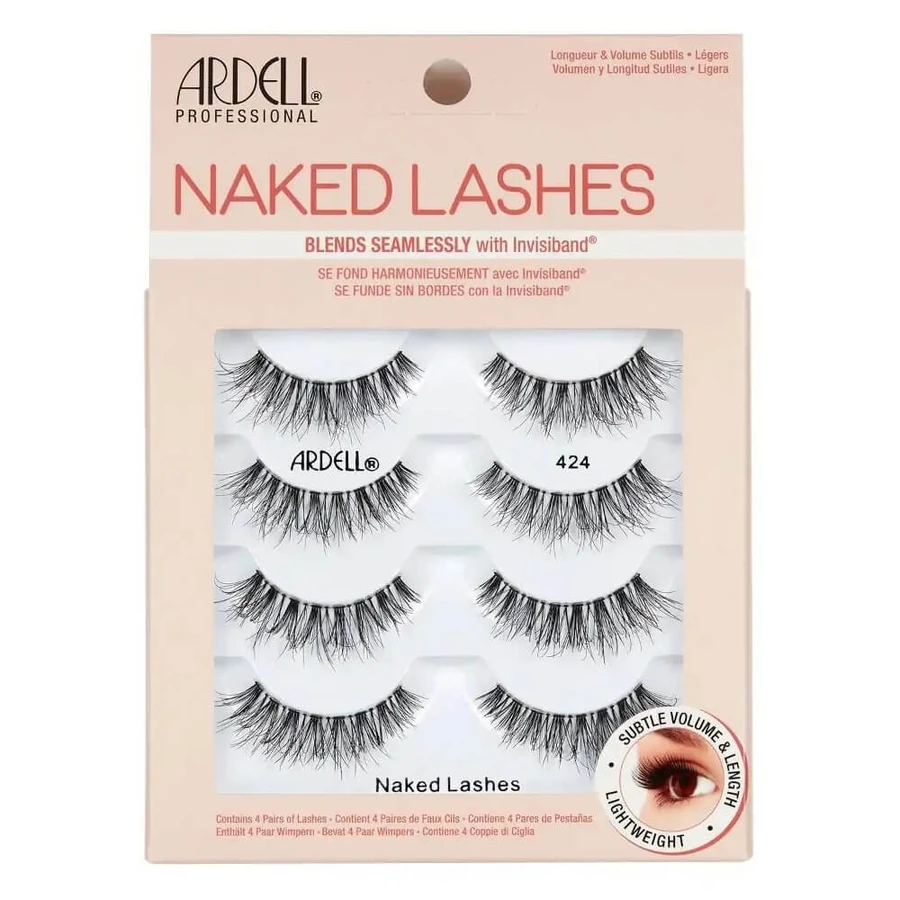 Ardell Naked Lashes Multipack künstliche Wimpern auf einem Streifen 424 Schwarz