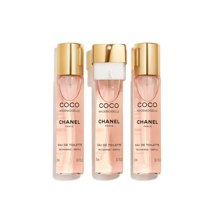 Chanel Coco Mademoiselle Eau de Toilette, 20ml mit austauschbaren Nachfüllpackungen, 2x20ml