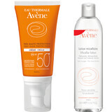 Oferta Pachet Avene Protecție Solară Cremă SPF 50+ și Loțiune micelară, Pierre Fabre