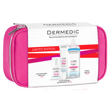 Oferta Pachet Crema anti-cuperoza, Crema anti-rid si Apa Micelara Angio, Dermedic