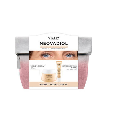 Oferta pachet crema pentru ten uscat, Neovadiol, 50 ml si crema pentru ochi si buze 15 ml, Vichy