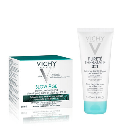 Ofertă pachet Cremă ten normal și mixt Slow Age 50ml + Demachiant 3în1 Purete Thermale 100ml, Vichy