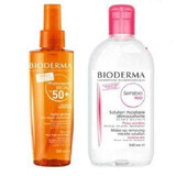 Ofertă Pachet Ulei Bronzant - Photoderm Bronz Brume SPF50, 200ml și Loțiune micelară - Sensibio H2O, 500 ml, Bioderma