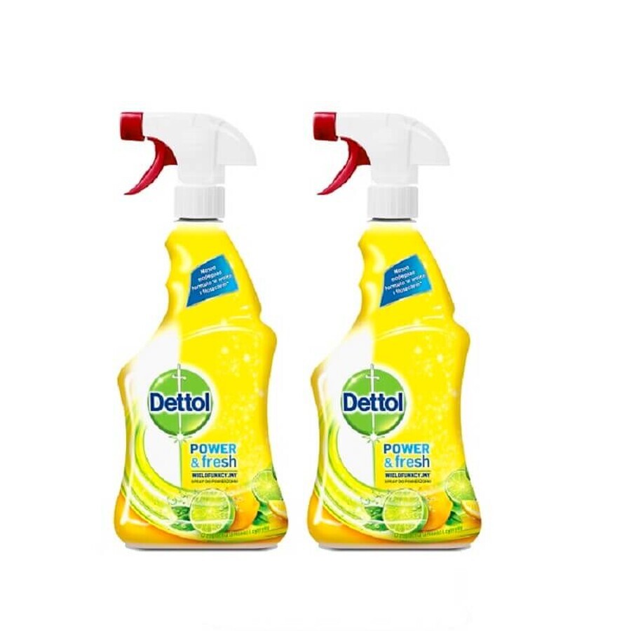 Ofertă Pachet, Spray dezinfectant Sparkling Lemon, 2x500 ml, Dettol