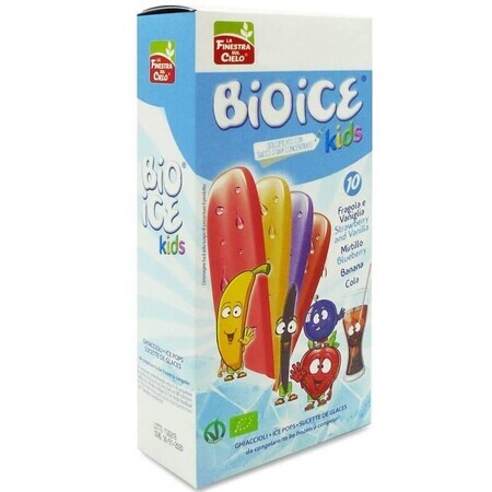 Pachet 10 batoane de inghetata Bio Ice Kids, 400 ml, La Finestra Sul Cielo