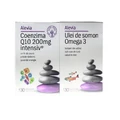 Co-enzym Q10 Intensive 200mg 30 capsules en Omega 3 zalmolie 30 capsules, Alevia