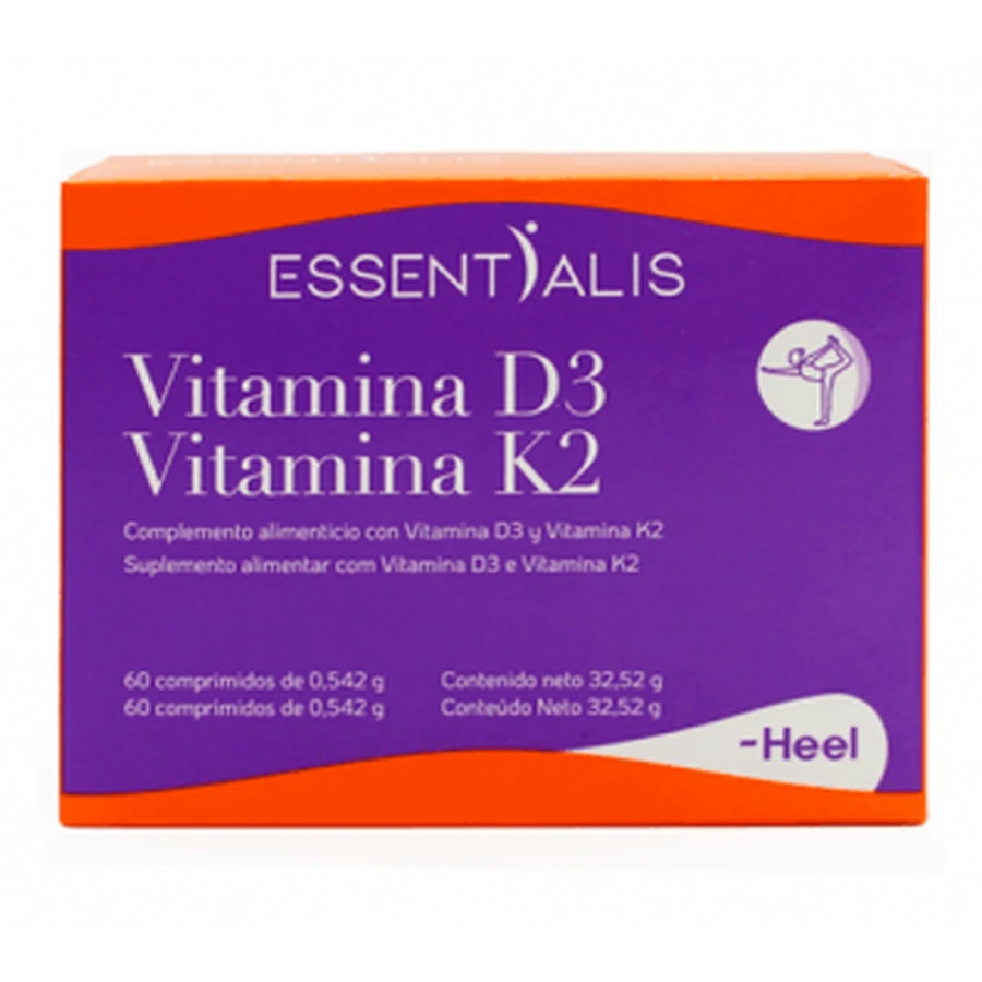 Essentialis Vitamina D3 + K2 60 comprimate