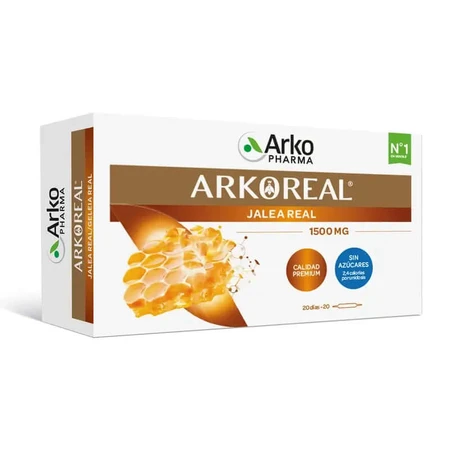 Arkoreal Gelee Royal 1500mg Frisches Bio Gelee Royal Zuckerfrei 20 Ampullen