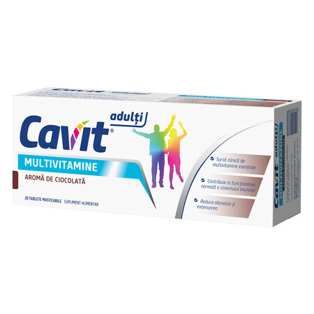 Cavit Multivitamine für Erwachsene Schokoladengeschmack, 20 Kautabletten, Biofarm