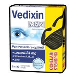 Pachet Vedixin Max 2x30 comprimate si ochelari stenopici, Zdrovit