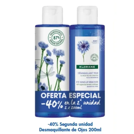 Klorane DUPLO Cleansing Eye Lotion with Cornflower, 2x200ml