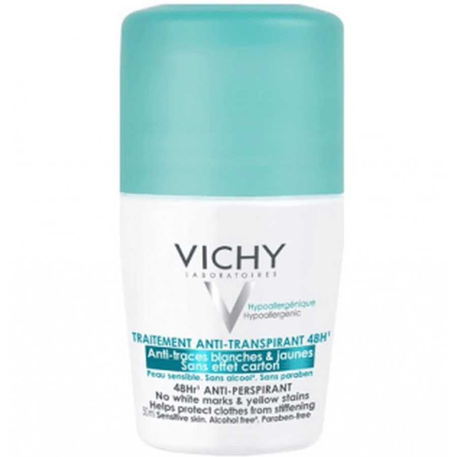 Vichy Desodorante Antitranspirante 48h Antimanchas Blancas Amarillas sin Efecto Residuo 50 ml