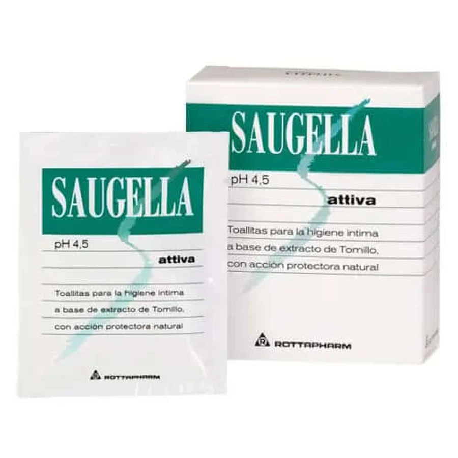 Saugella Attiva Șervețele intime 10pcs