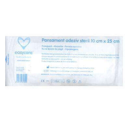 Steriler Pflasterverband mit saugfähigem Kissen, 10x25 cm, EasyCare