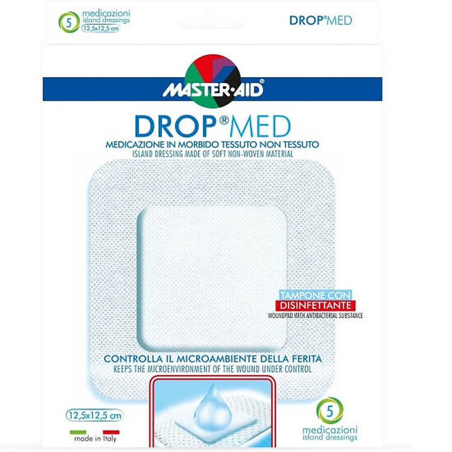 Postoperativer Verband Drop Med 12, 5x12,5cm, 5 Stück, Pietrasanta Pharma