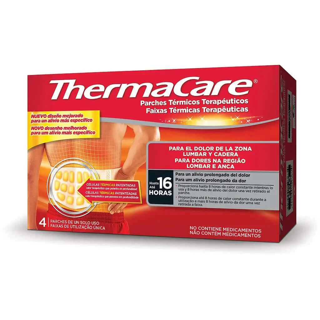 ThermaCare Therapeutisches Wärmepflaster für den unteren Rücken und die Hüfte, 4u