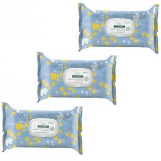 Klorane PACK 3 Sanfte Reinigungstücher 3x70 Einheiten