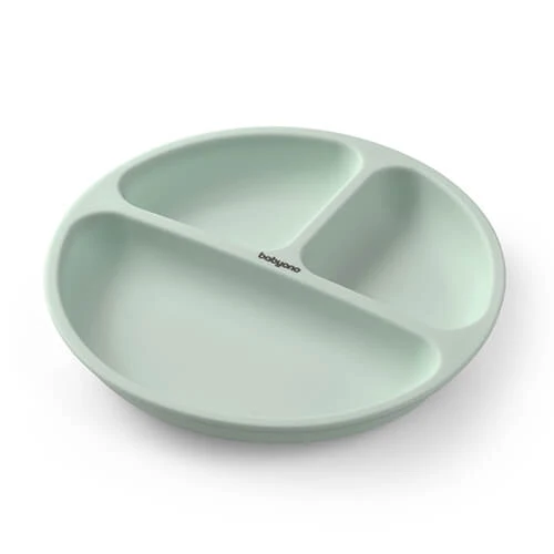 BabyOno, Silikonuntersetzer mit Saugnapf, grün, ab 6 Monaten, 1 St