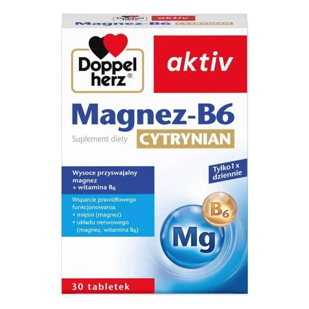 Doppelherz Aktiv Citrate de Magnésium-B6 set, 3 x 30 comprimés